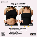 Top gainant — effet ventre plat et silhouette sculptée