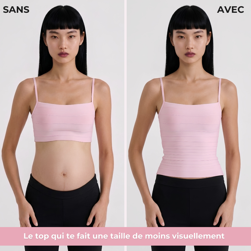 Top gainant ventre post-partum - silhouette sculptée