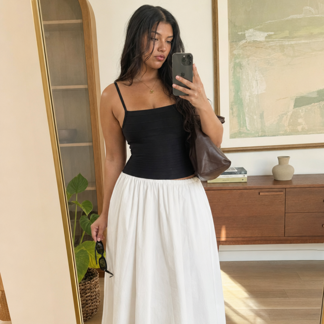 Top gainant — effet ventre plat et silhouette sculptée