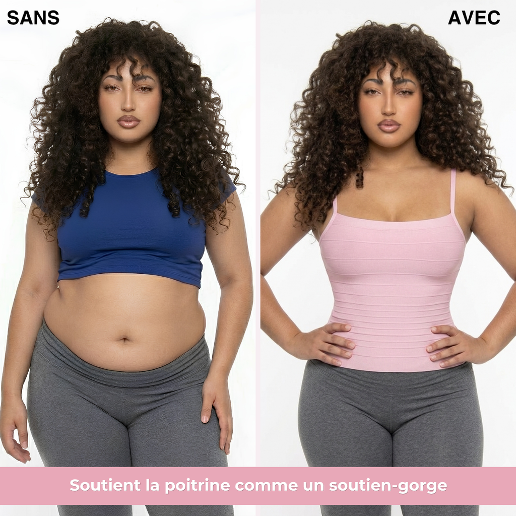 Top gainant ventre post-partum - silhouette sculptée