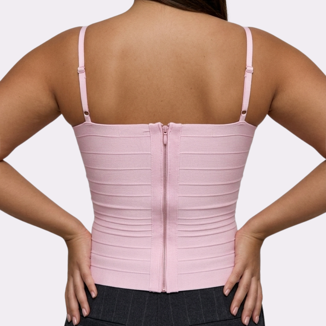Top gainant — effet ventre plat et silhouette sculptée