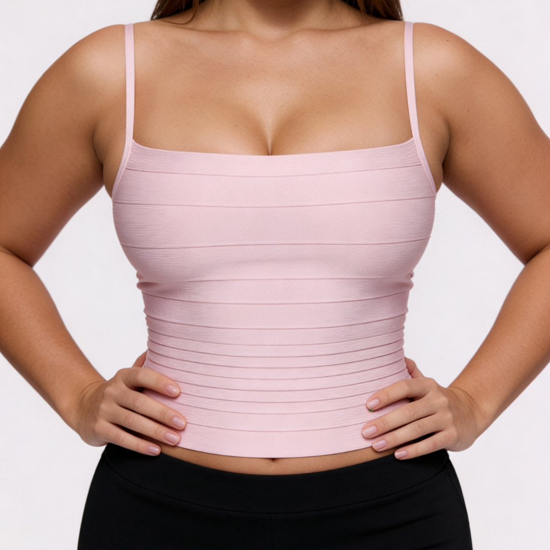 Top gainant — effet ventre plat et silhouette sculptée
